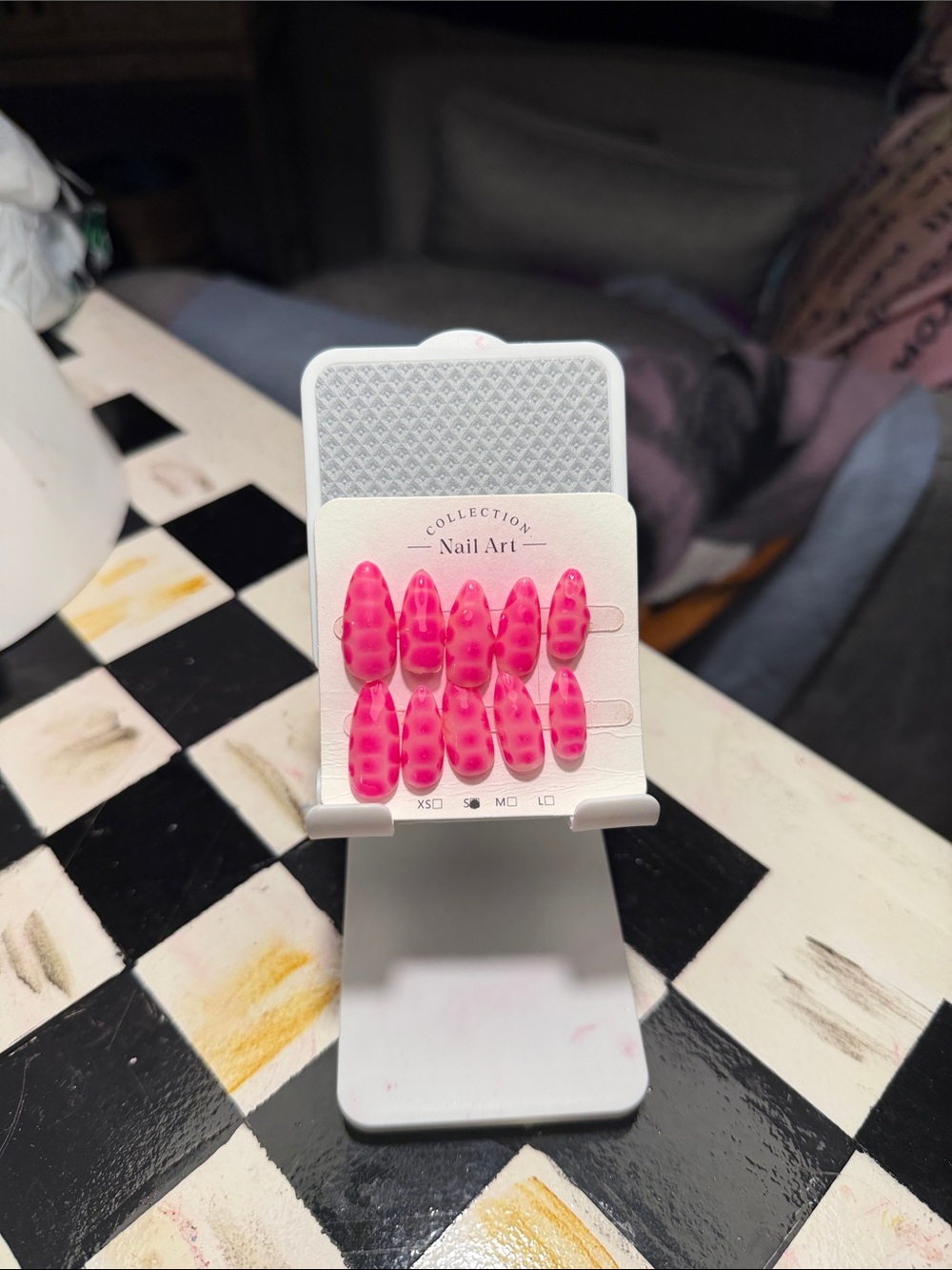 Nail Art Press-On Nails - Pink Leopard Print